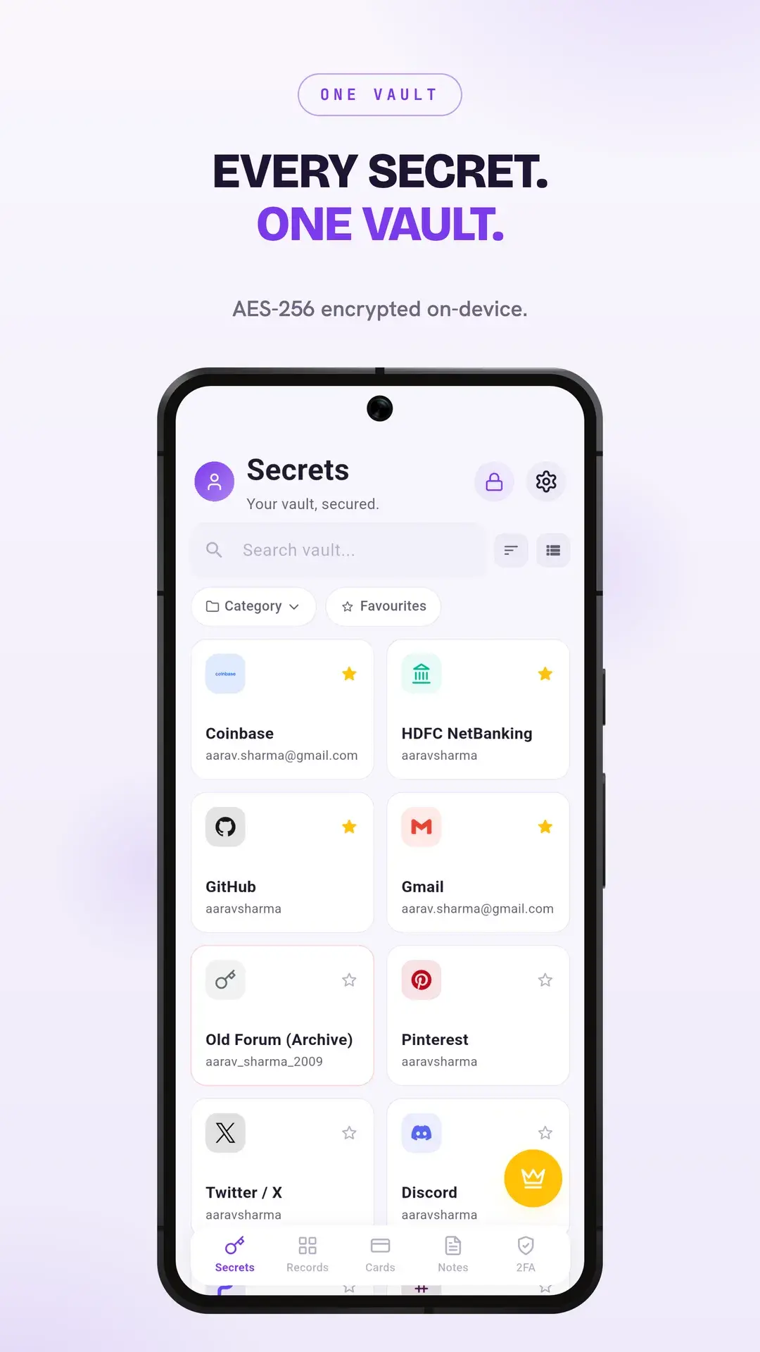 OneVault screenshot 1